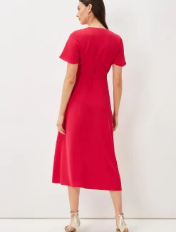 Julissa Ruffle Wrap Midi Dress