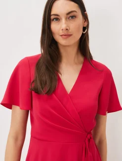 Julissa Ruffle Wrap Midi Dress