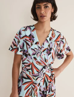 Julissa Ruffle Wrap Midi Dress