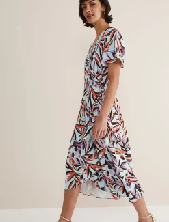 Julissa Ruffle Wrap Midi Dress