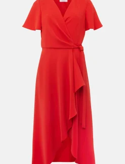 Julissa Ruffle Wrap Midi Dress