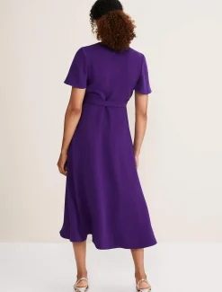 Julissa Ruffle Wrap Midi Dress