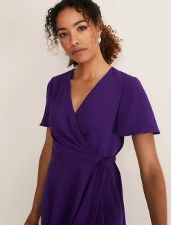 Julissa Ruffle Wrap Midi Dress