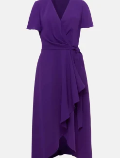 Julissa Ruffle Wrap Midi Dress