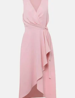 Julissa Sleeveless Ruffle Wrap Midi Dress