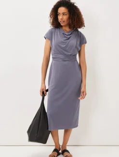 Kadence Cupro Tie Waist Dress