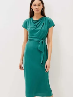 Kadence Cupro Tie Waist Dress