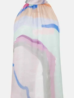 Kadie Printed Silk Halter Top