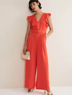 Kallie V Neck Frill Jumpsuit