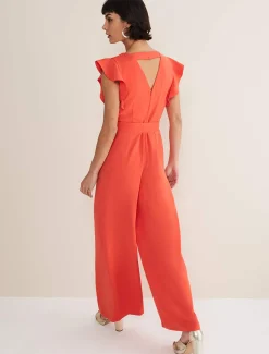 Kallie V Neck Frill Jumpsuit