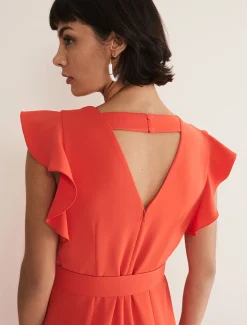 Kallie V Neck Frill Jumpsuit