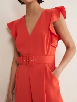 Kallie V Neck Frill Jumpsuit
