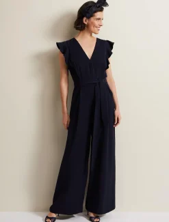 Kallie V Neck Frill Jumpsuit