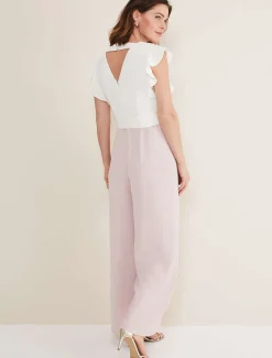Kallie V Neck Frill Jumpsuit