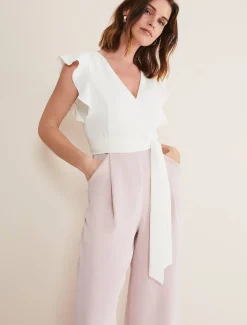 Kallie V Neck Frill Jumpsuit