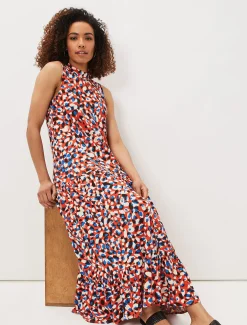Kamilla High Neck Printed Maxi Dress