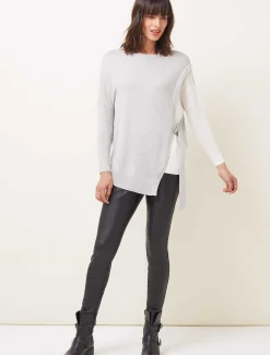 Karina D-Ring Colourblock Fine Knit Jumper