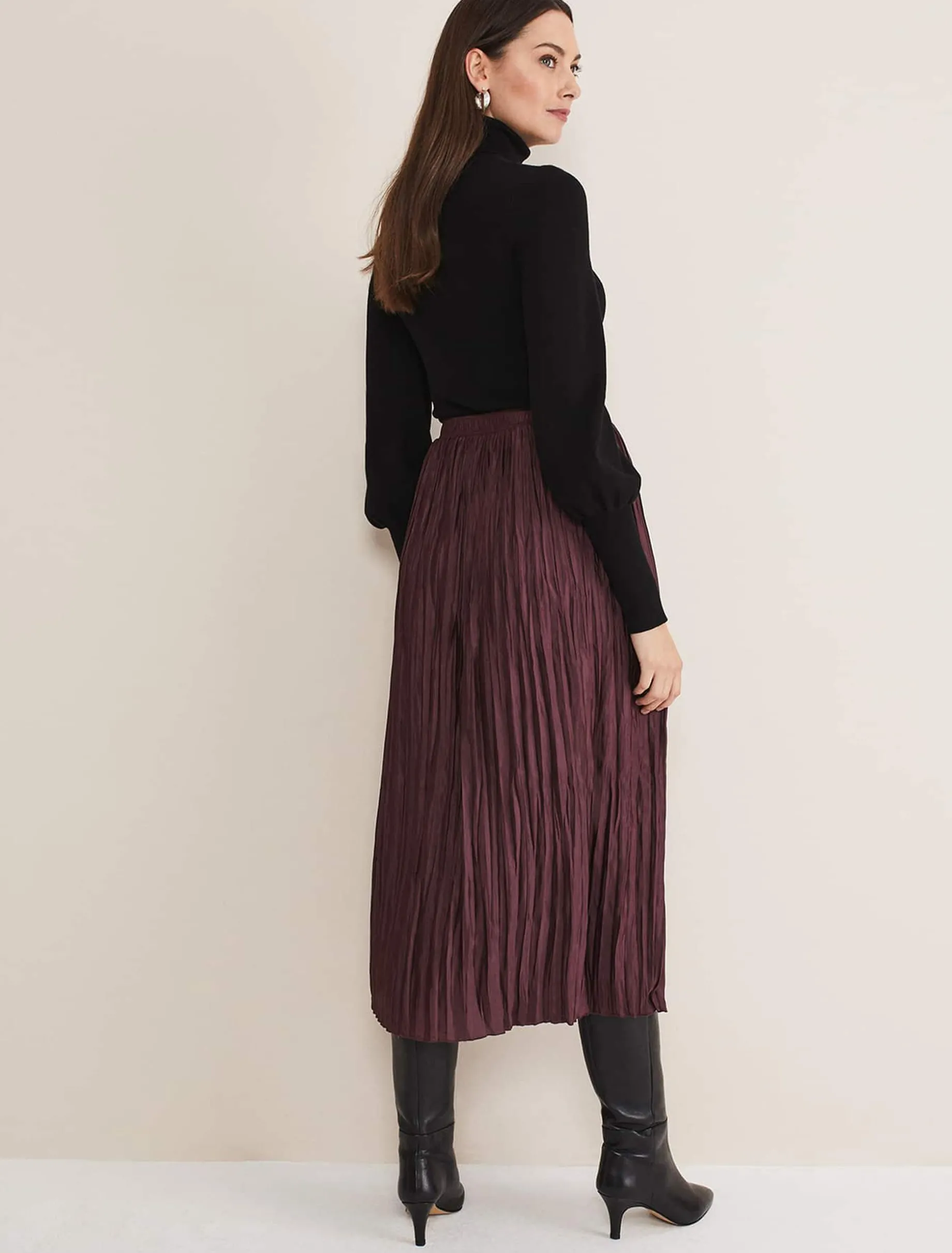 Kate Plisse Midi Skirt
