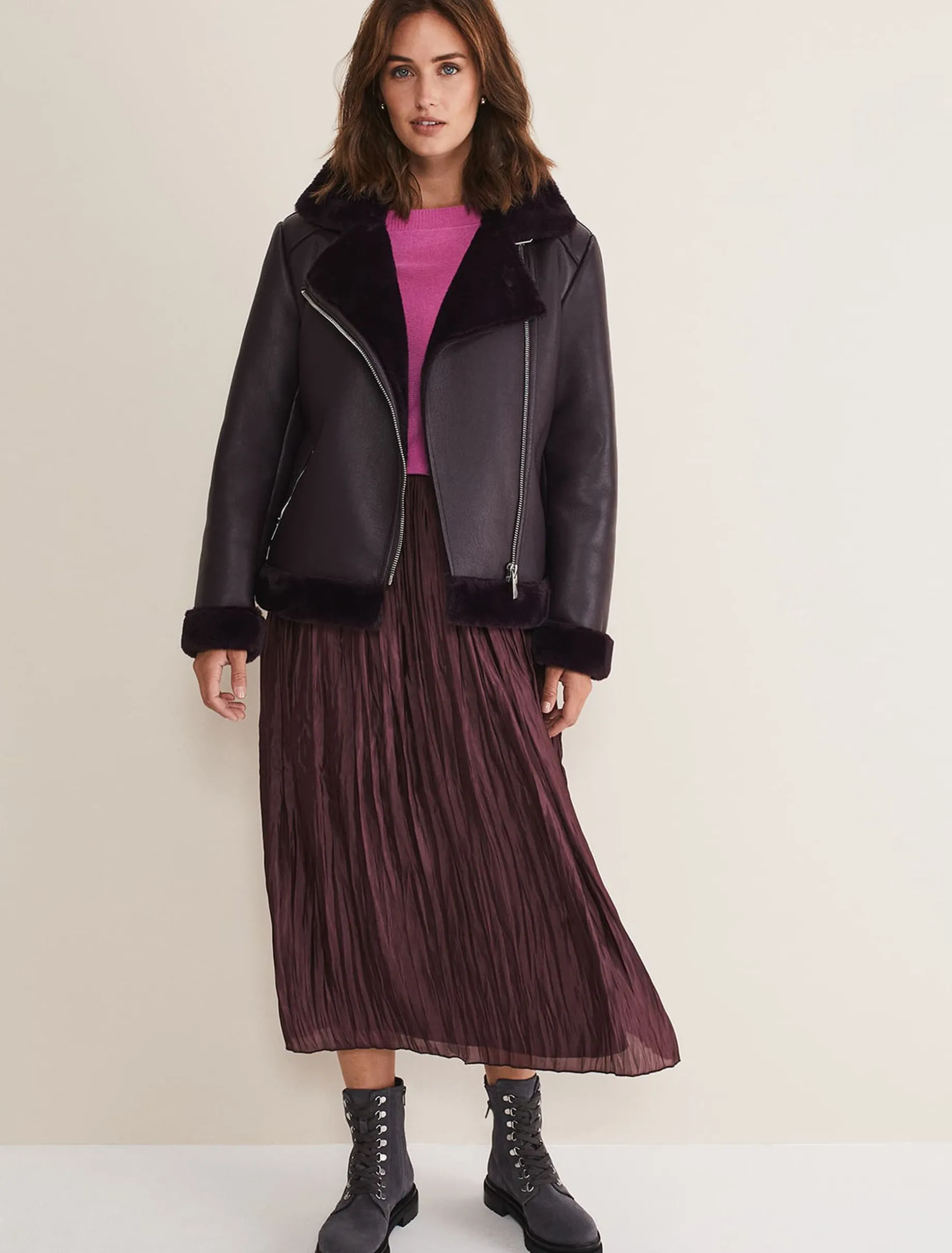 Kate Plisse Midi Skirt