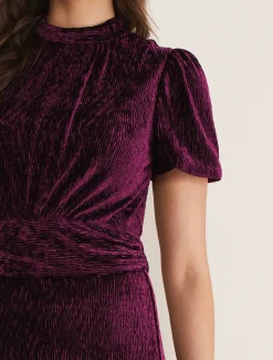 Kaylee Velvet Pleat Dress