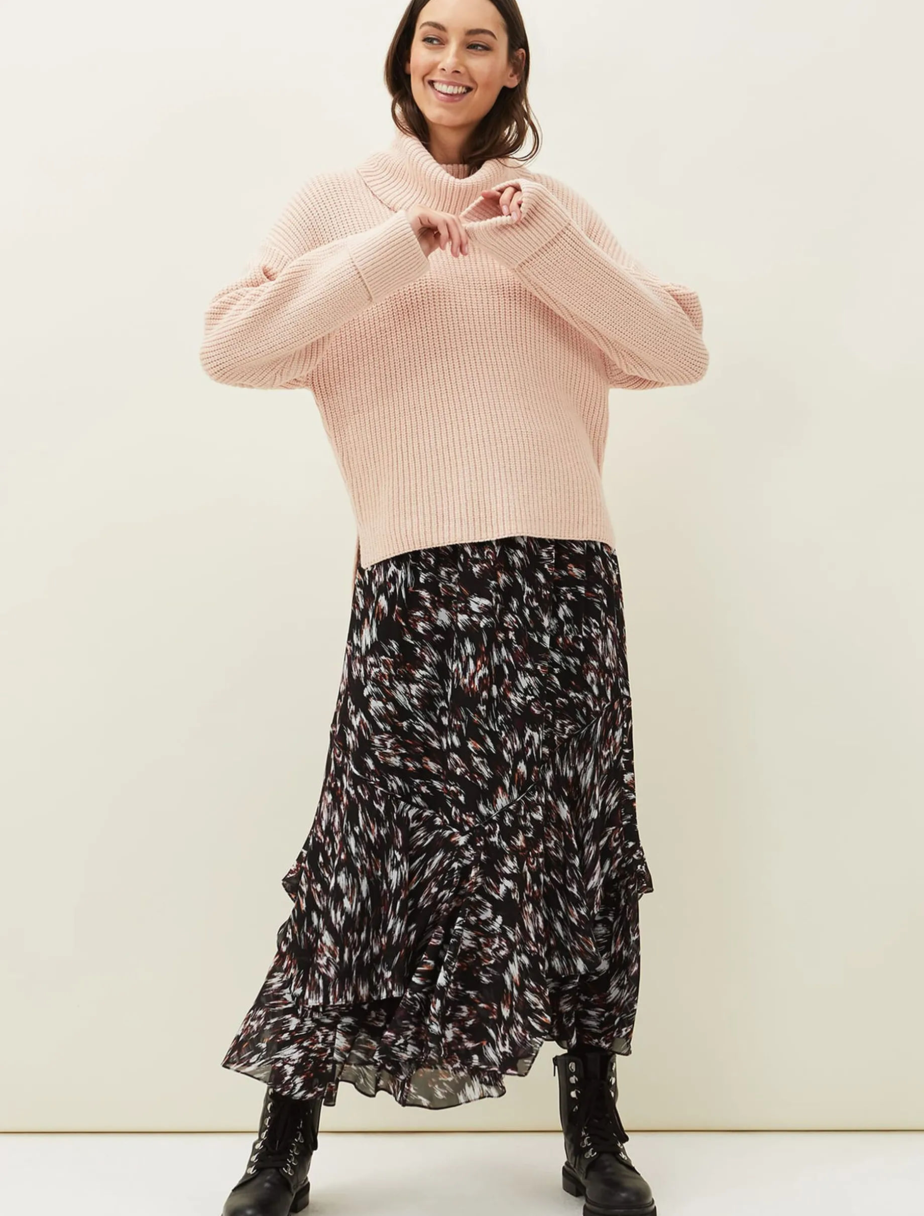 Kayley Abstract Print Maxi Skirt