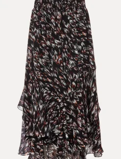 Kayley Abstract Print Maxi Skirt