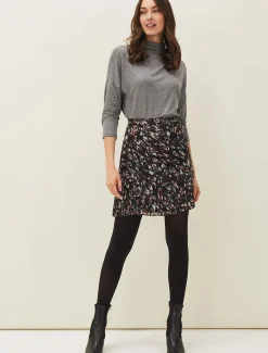 Kayley Abstract Print Mini Skirt
