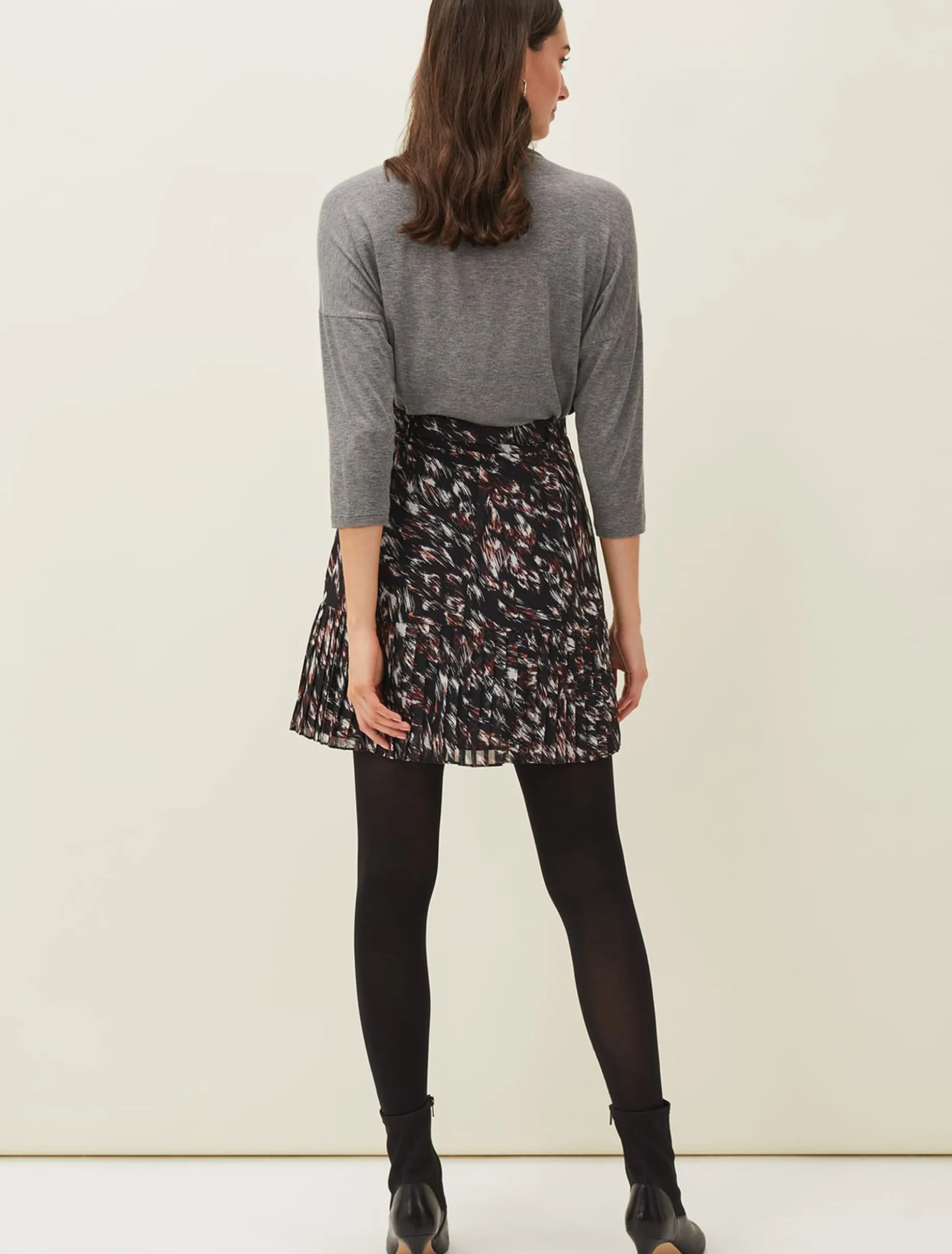 Kayley Abstract Print Mini Skirt