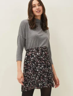 Kayley Abstract Print Mini Skirt