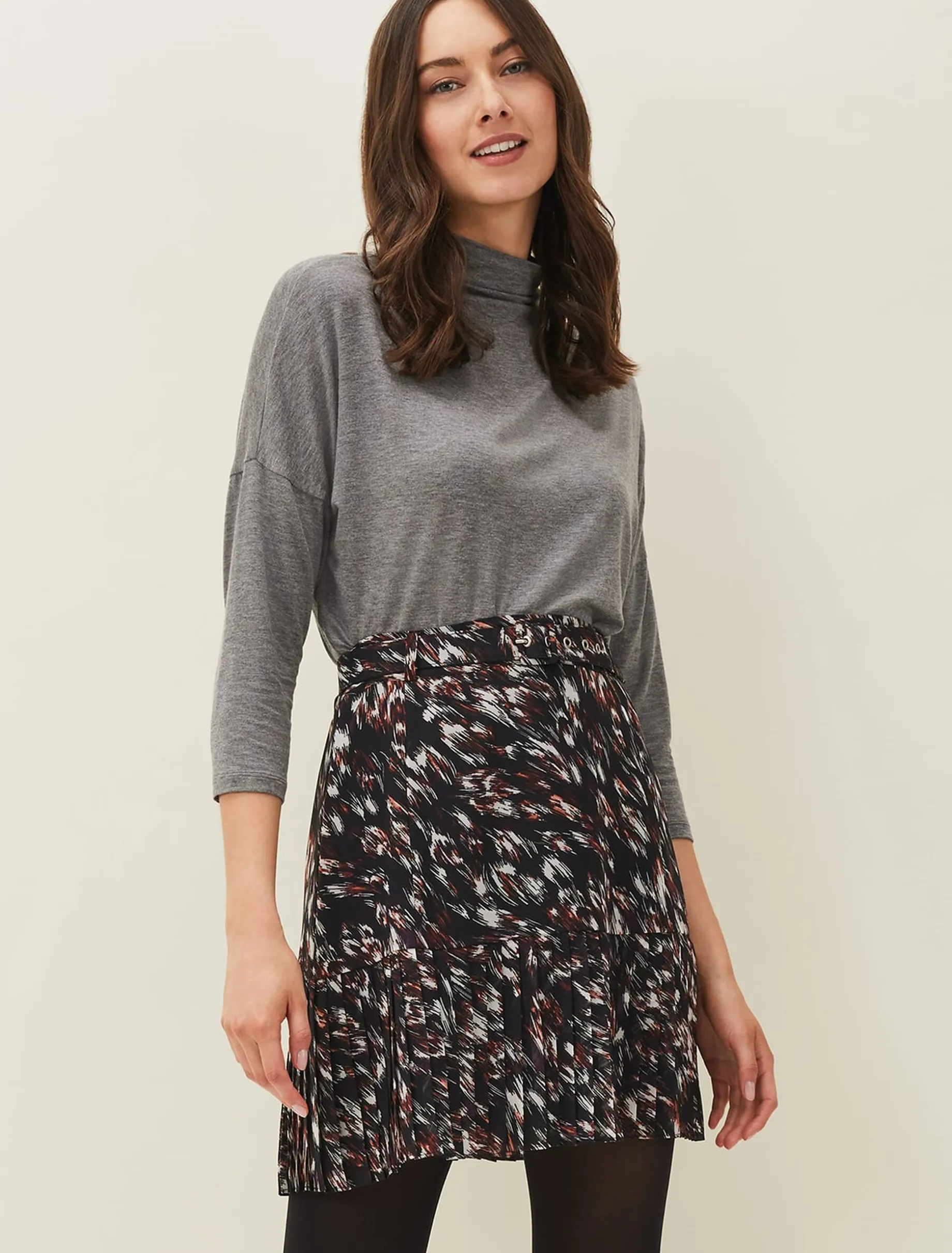Kayley Abstract Print Mini Skirt