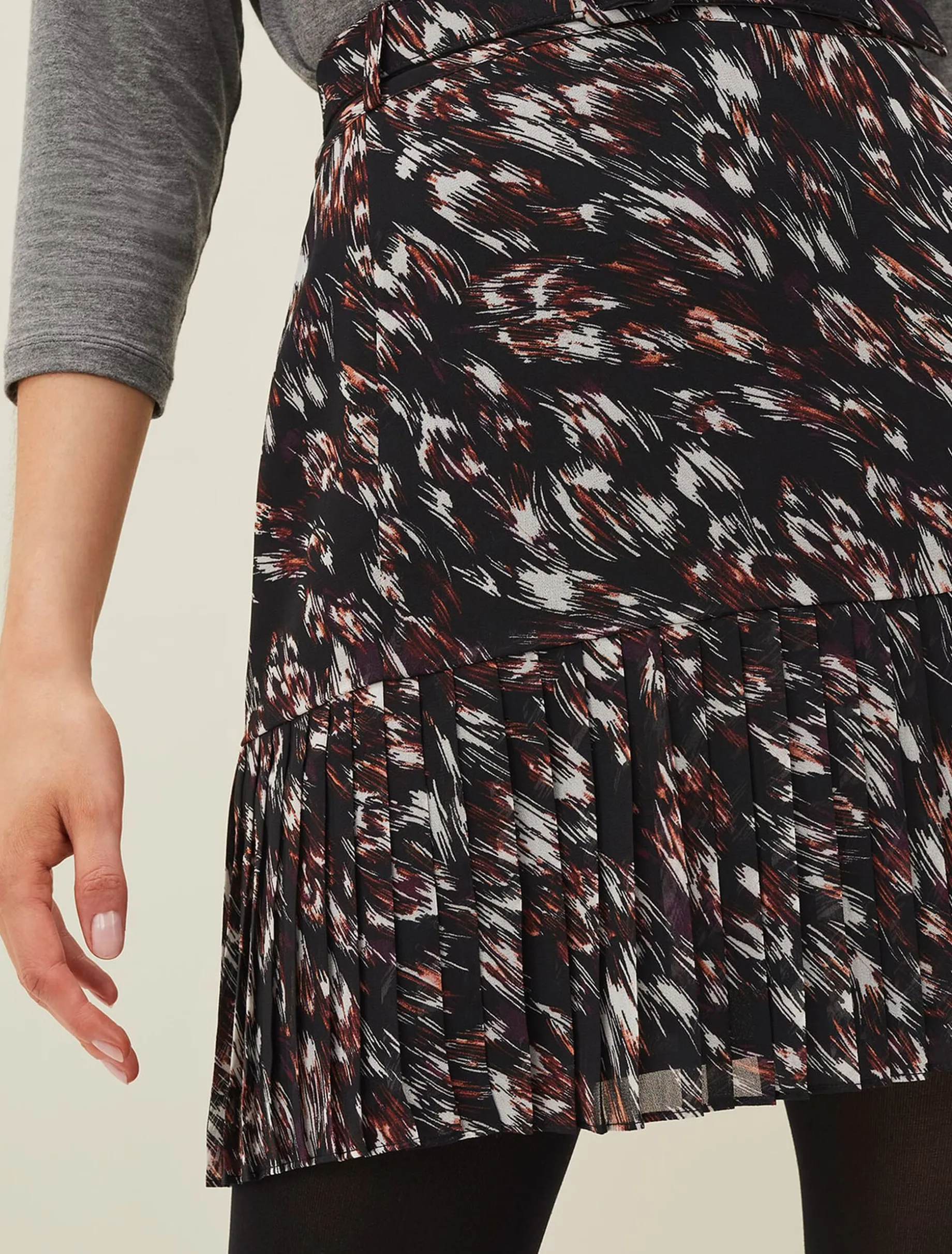 Kayley Abstract Print Mini Skirt