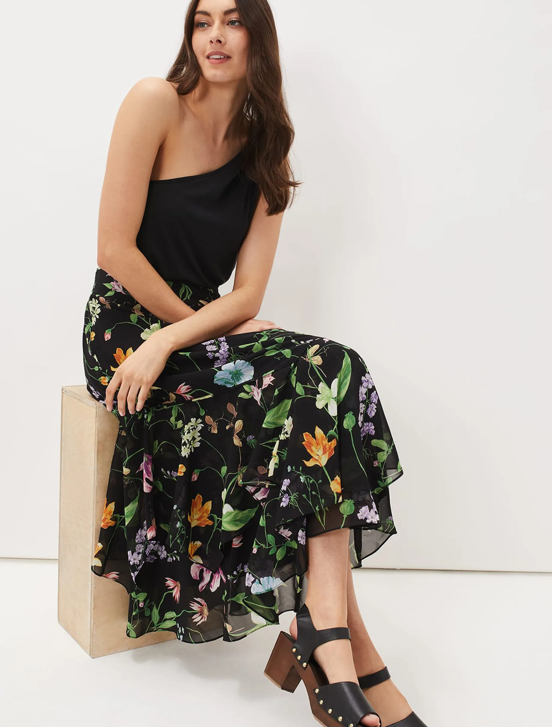 Kayley Floral Printed Maxi Skirt
