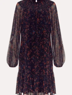 Keleigh Floral Chiffon Bell Sleeve Dress