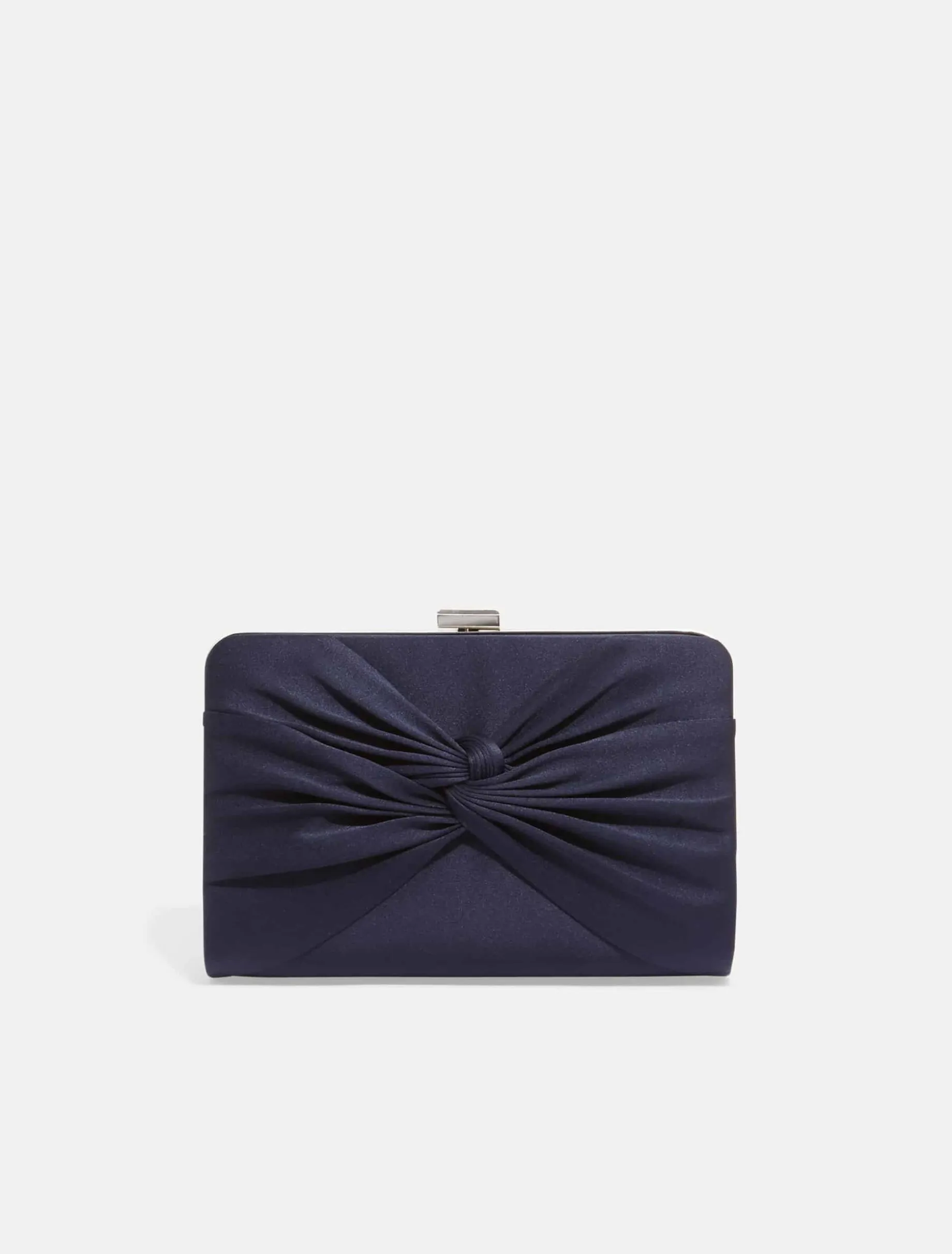Kendall Satin Knot Front Clutch Bag
