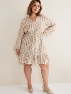 Kesia Geo Print Swing Dress