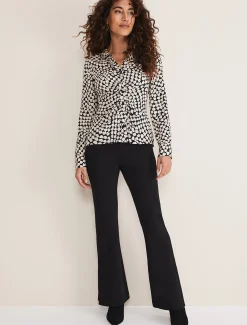 Kesia Ruched Front Heart Print Shirt