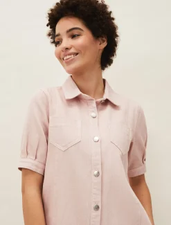 Kiah Puff Sleeve Denim Dress