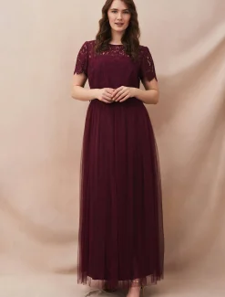 Kiera Lace Tulle Maxi Dress
