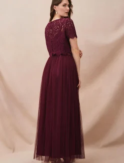 Kiera Lace Tulle Maxi Dress