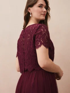 Kiera Lace Tulle Maxi Dress