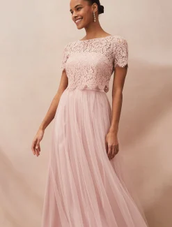 Kiera Lace Tulle Maxi Dress