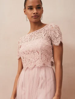 Kiera Lace Tulle Maxi Dress