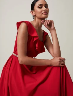 Kimmy Ruffle Embellished Maxi Dress