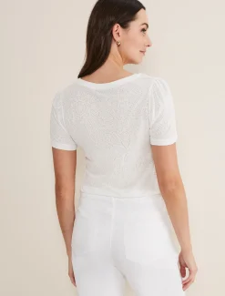Kinsley Pointelle Jersey Tee
