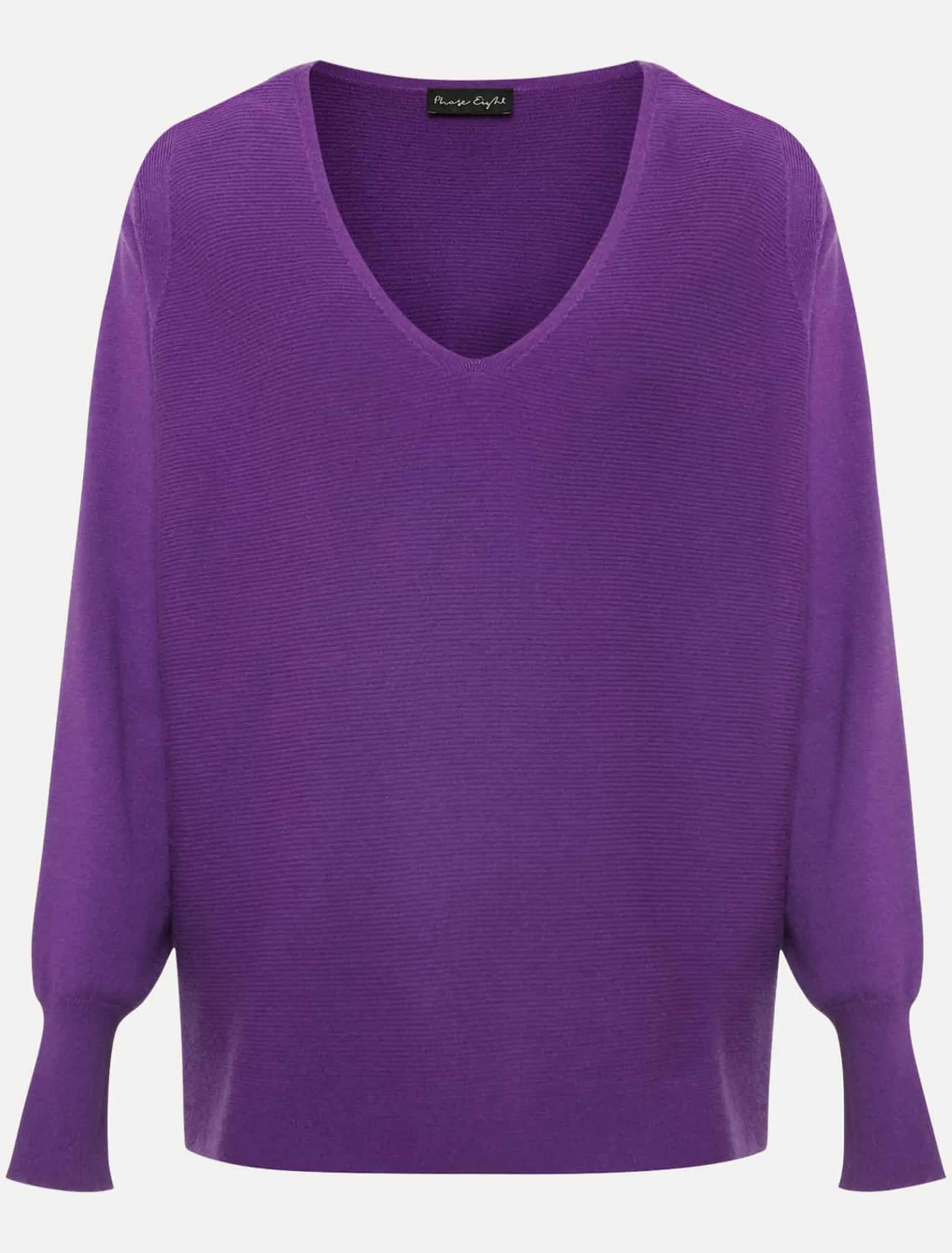 Kirste Textured Fine Knit V-Neck Jumper