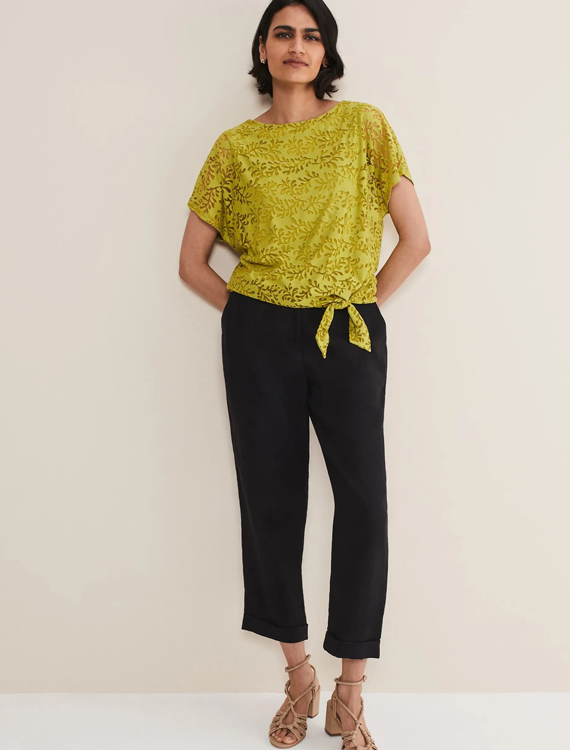 Kirstin Leaf Burnout Top