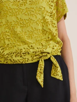 Kirstin Leaf Burnout Top