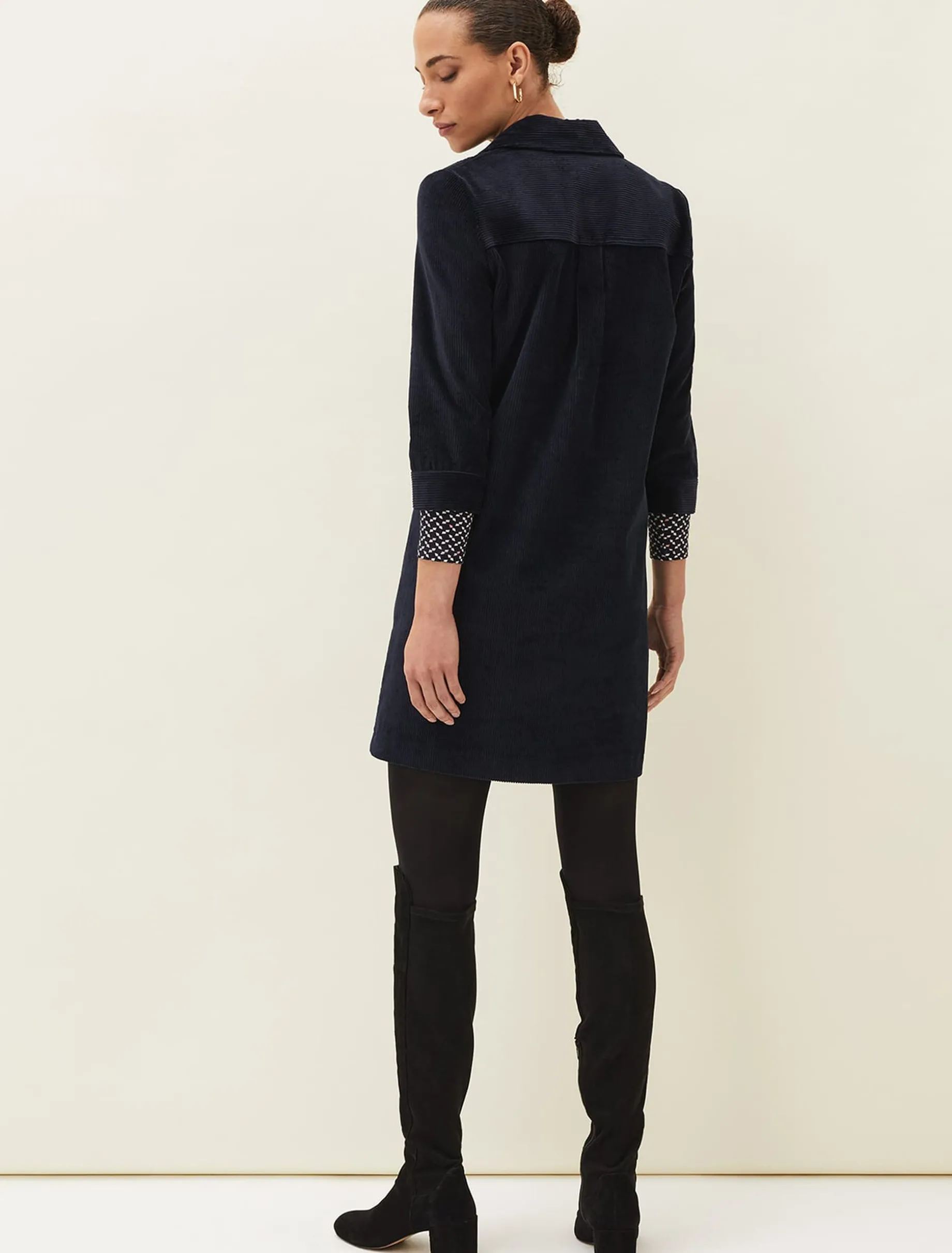 Kirsty Corduroy Zip Front Dress