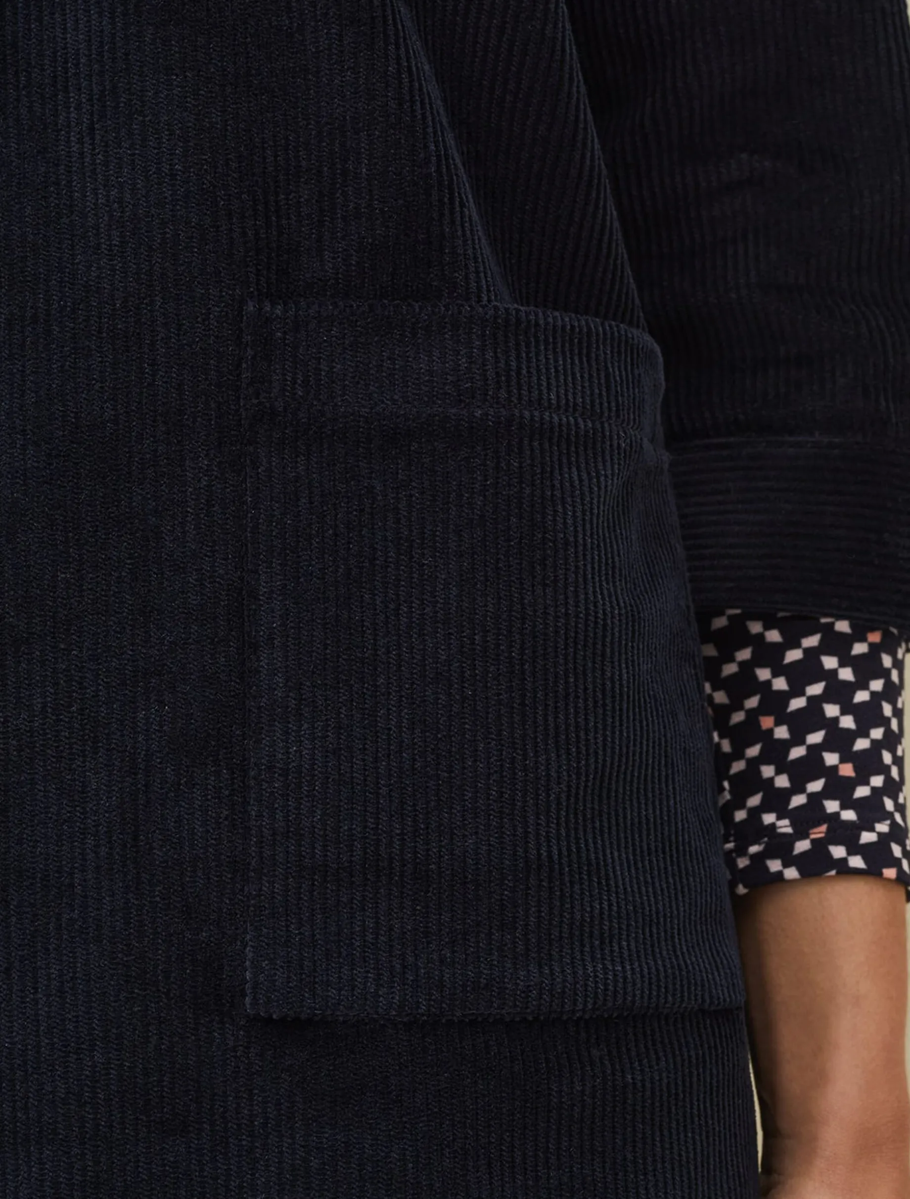 Kirsty Corduroy Zip Front Dress