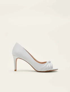 Knot Detail Peep Toe Heels